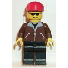 trn021 Jacket Brown - Black Legs, Red Cap